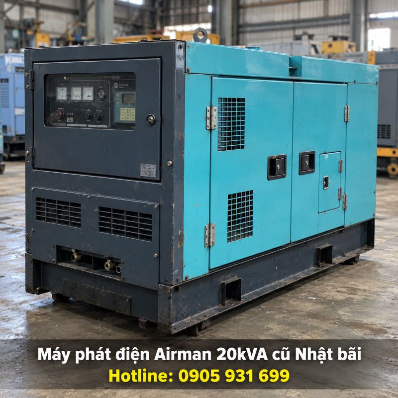 Máy phát điện Airman 20kVA cũ Nhật bãi