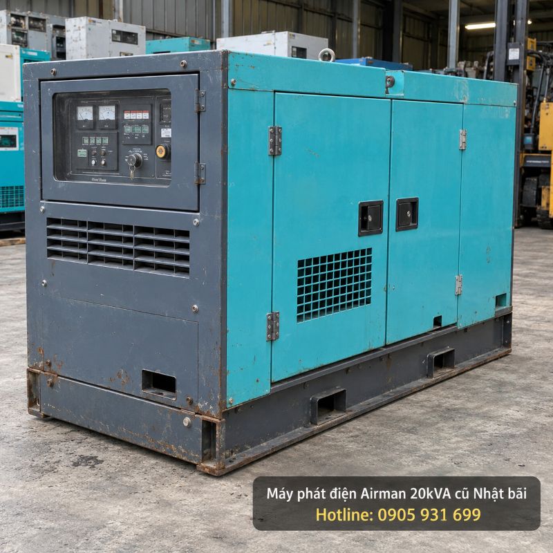 Máy phát điện Airman 20kVA cũ Nhật bãi