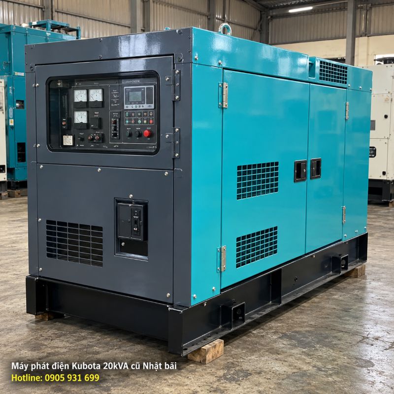 Máy phát điện Kubota 20kVA cũ Nhật bãi
