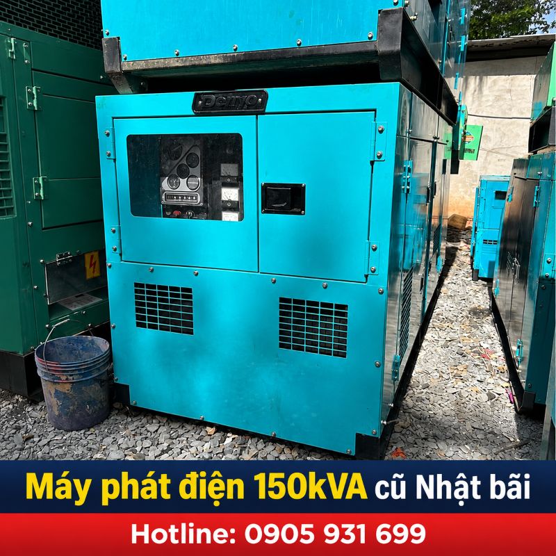Máy phát điện 150kVA cũ Nhật bãi - Chạy dầu 3 pha, giá tốt TPHCM