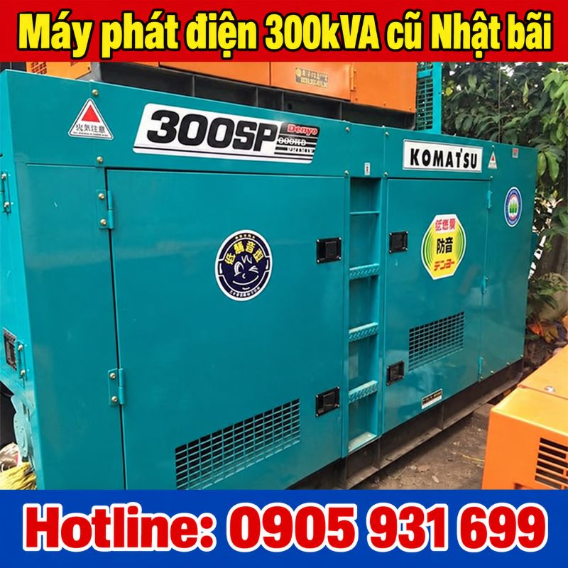 Máy phát điện 300kVA cũ Nhật bãi - Chạy dầu 3 pha, giá tốt TPHCM