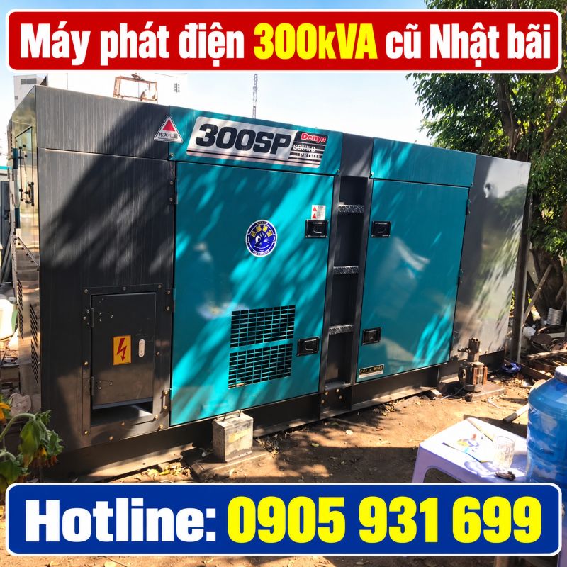 Máy phát điện 300kVA cũ Nhật bãi - Chạy dầu 3 pha, giá tốt TPHCM