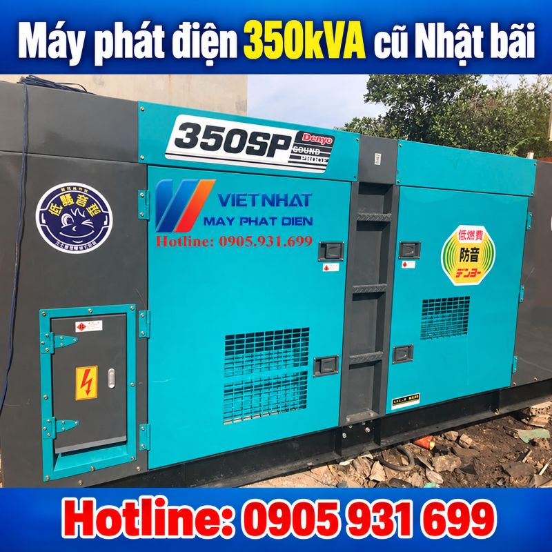 Máy phát điện 350kVA cũ Nhật bãi - Chạy dầu 3 pha, giá tốt TPHCM