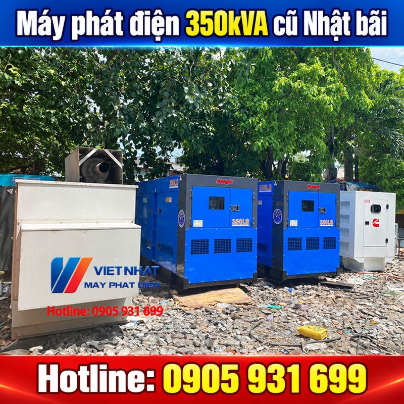Máy phát điện 350kVA cũ Nhật bãi - Chạy dầu 3 pha, giá tốt TPHCM