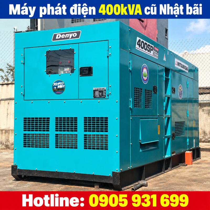 Máy phát điện 400kVA cũ Nhật bãi - Chạy dầu 3 pha, giá tốt TPHCM