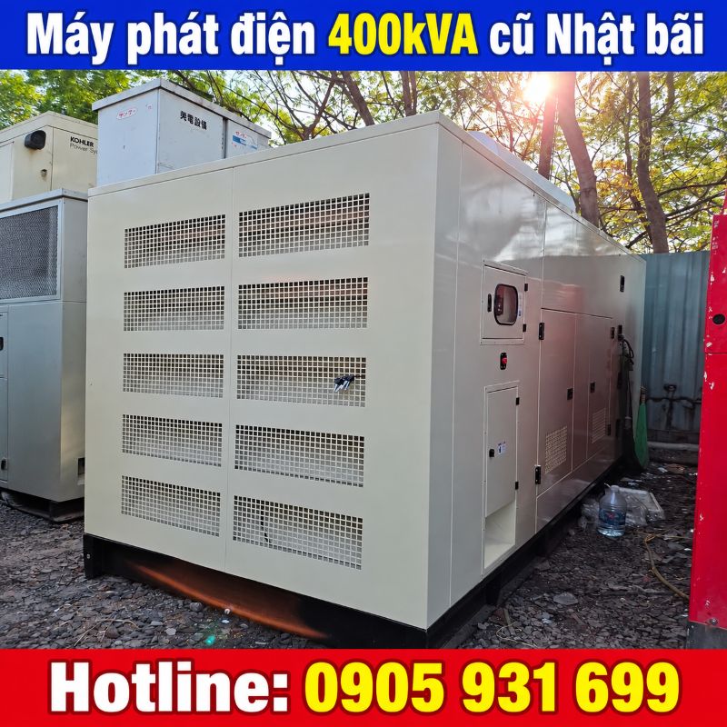 Máy phát điện 400kVA cũ Nhật bãi - Chạy dầu 3 pha, giá tốt TPHCM