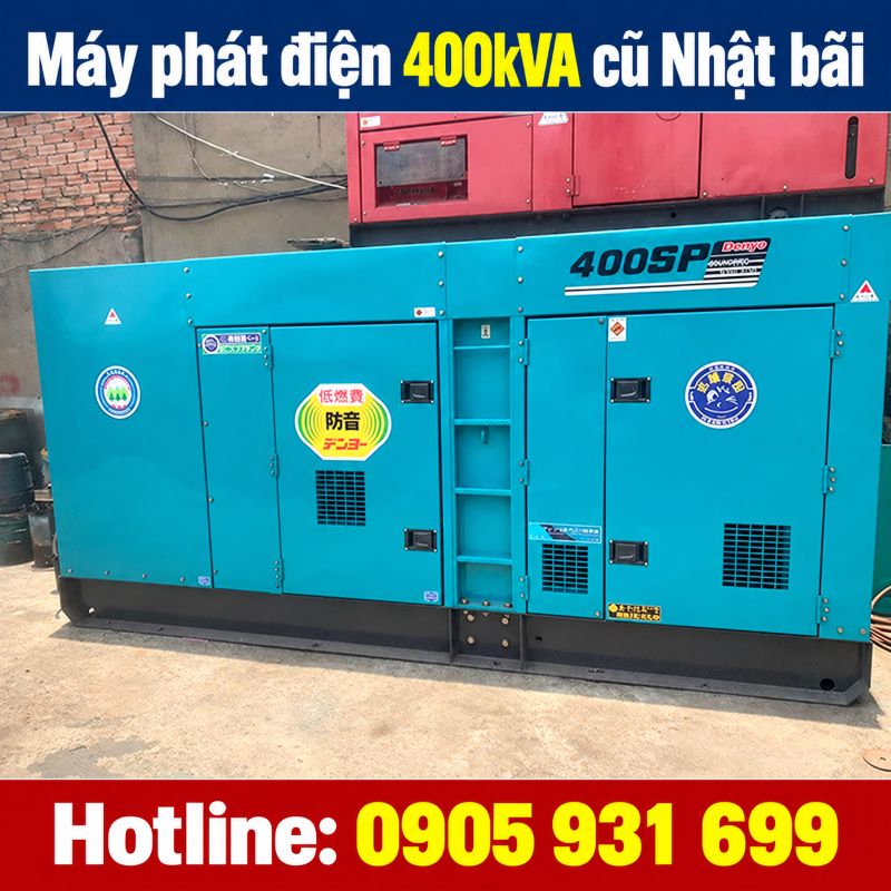 Máy phát điện 400kVA cũ Nhật bãi - Chạy dầu 3 pha, giá tốt TPHCM