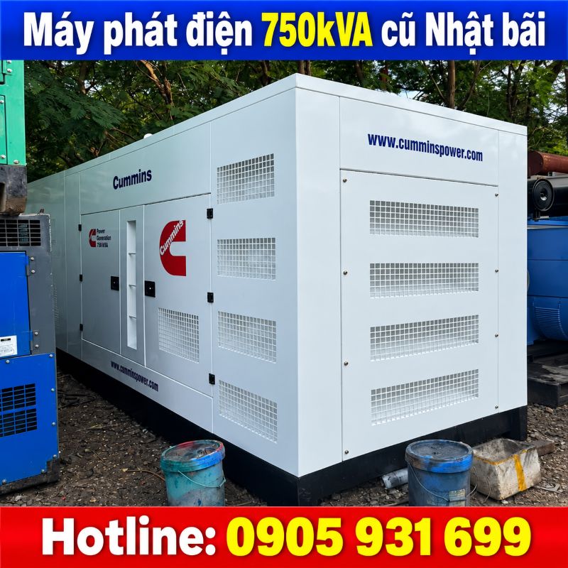 Máy phát điện 750kVA cũ Nhật bãi - Chạy dầu 3 pha, giá tốt TPHCM