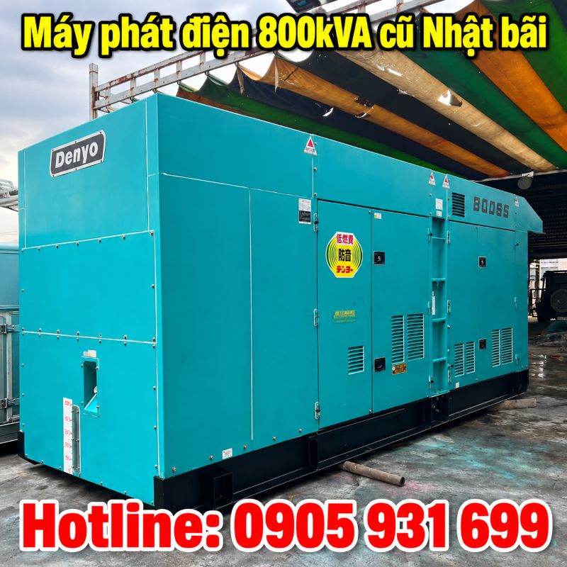 Máy phát điện 800kVA cũ Nhật bãi - Chạy dầu 3 pha, giá tốt TPHCM