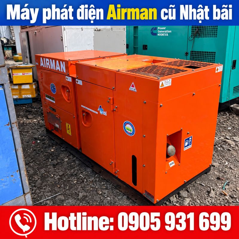 Máy phát điện Airman Nhật bãi cũ - Giá tốt tại TPHCM