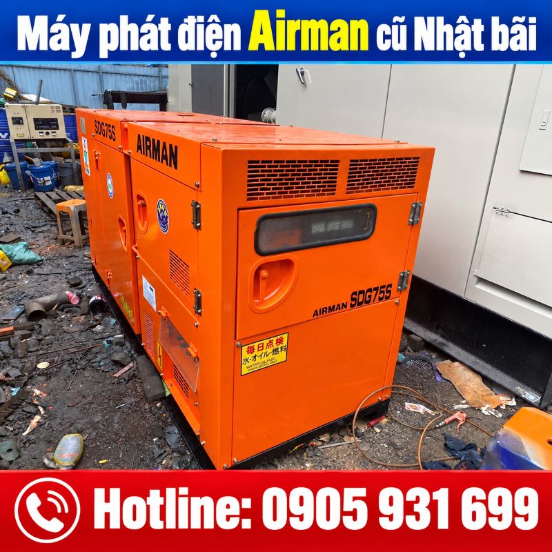 Máy phát điện Airman Nhật bãi cũ - Giá tốt tại TPHCM