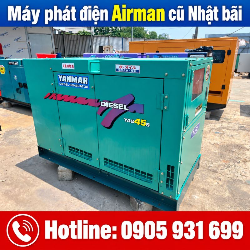 Máy phát điện Airman Nhật bãi cũ - Giá tốt tại TPHCM