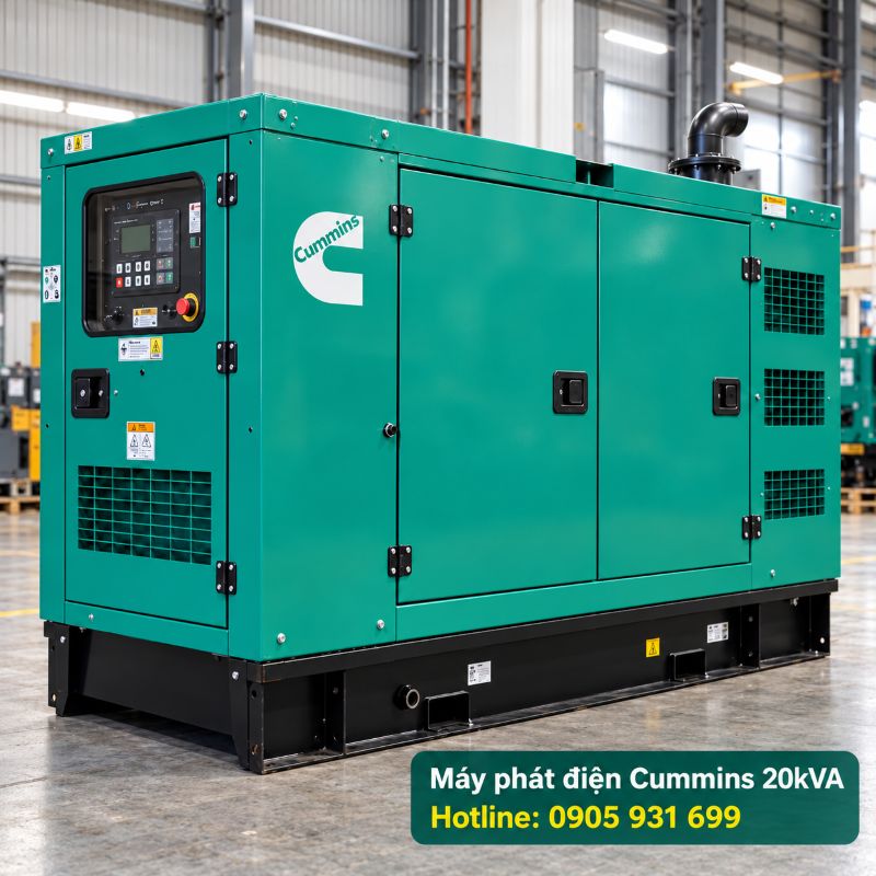 Máy phát điện Cummins 20kVA mới 100% tại TPHCM – Chính hãng, giá tốt