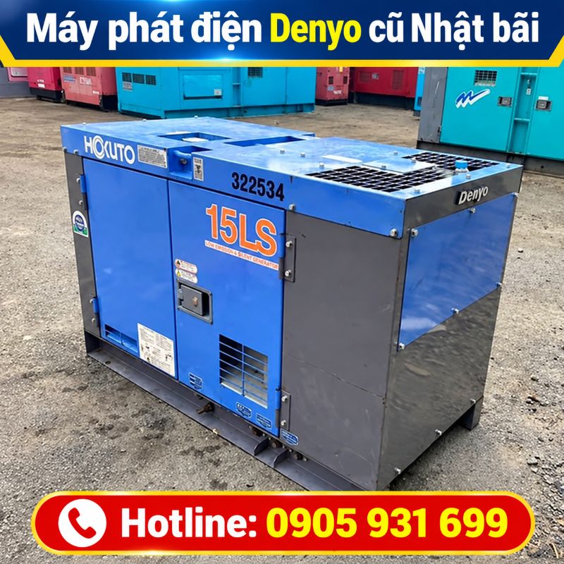 Máy phát điện Denyo Nhật bãi cũ – Giá tốt tại TPHCM