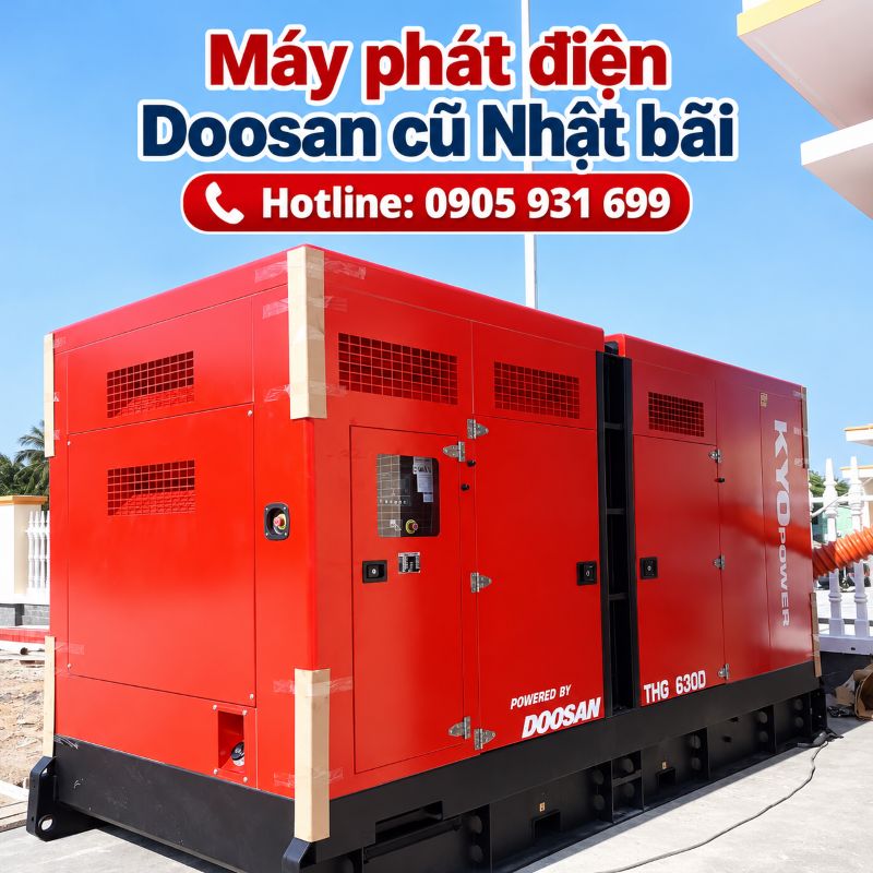 Máy phát điện Doosan Hàn Quốc cũ – Giá tốt tại TPHCM