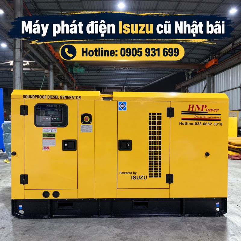 Máy phát điện Isuzu Nhật bãi cũ - Giá tốt tại TPHCM