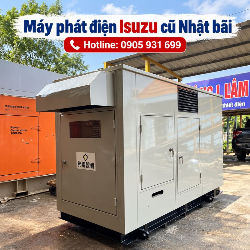 Máy phát điện Isuzu Nhật bãi cũ - Giá tốt tại TPHCM