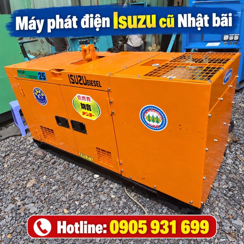 Máy phát điện Isuzu Nhật bãi cũ - Giá tốt tại TPHCM