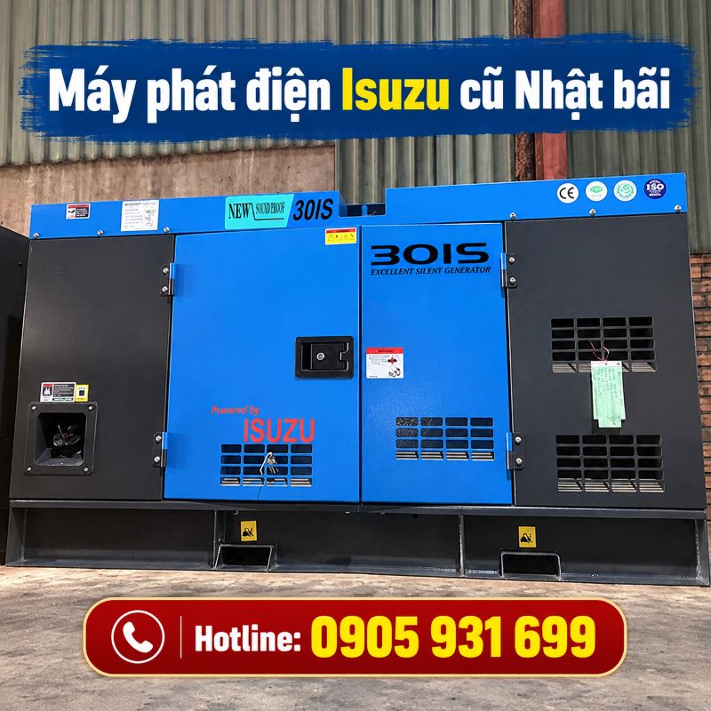Máy phát điện Isuzu Nhật bãi cũ - Giá tốt tại TPHCM