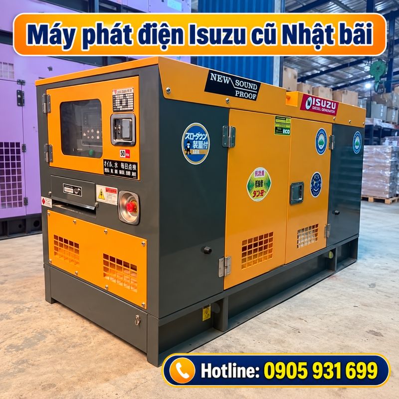 Máy phát điện Isuzu Nhật bãi cũ - Giá tốt tại TPHCM
