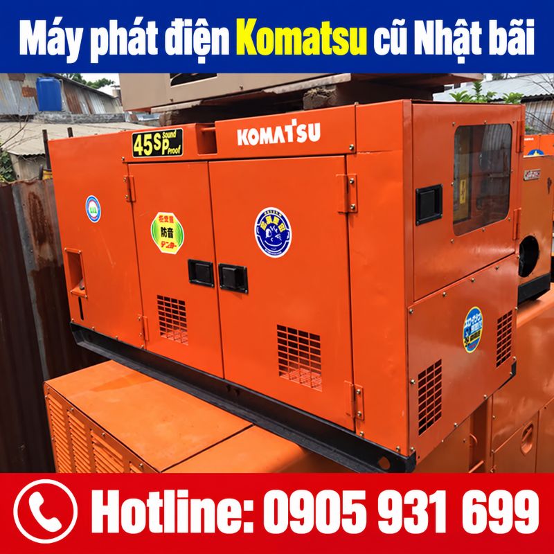 Máy phát điện Komatsu Nhật bãi cũ - Giá tốt tại TPHCM