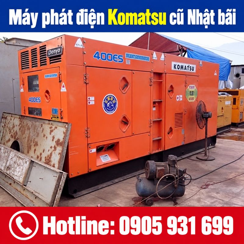 Máy phát điện Komatsu Nhật bãi cũ - Giá tốt tại TPHCM