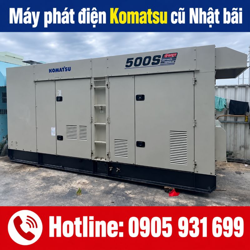 Máy phát điện Komatsu Nhật bãi cũ - Giá tốt tại TPHCM