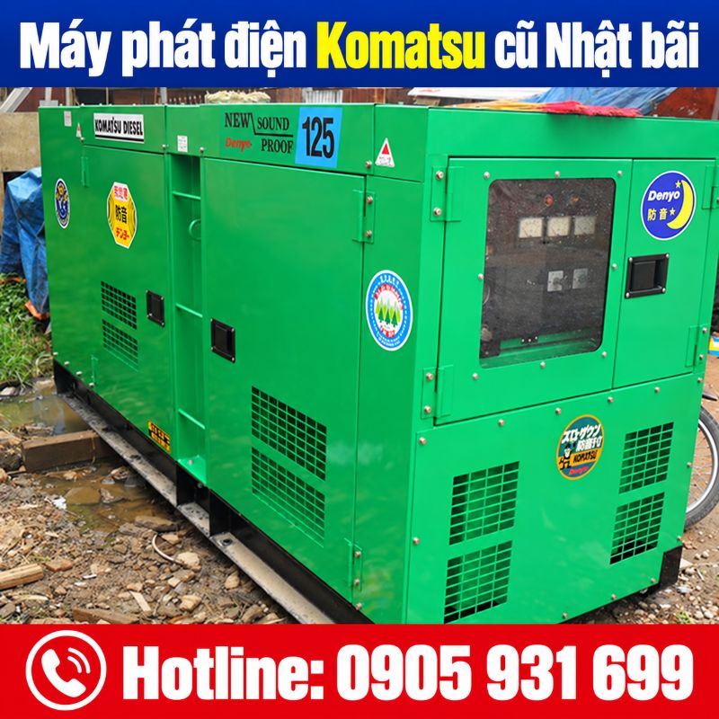 Máy phát điện Komatsu Nhật bãi cũ - Giá tốt tại TPHCM