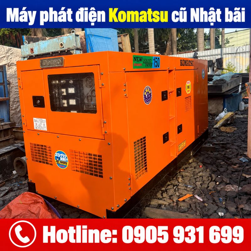 Máy phát điện Komatsu Nhật bãi cũ - Giá tốt tại TPHCM