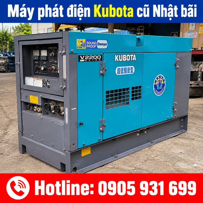 Máy phát điện Kubota Nhật bãi cũ - Giá tốt tại TPHCM
