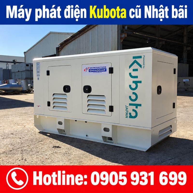 Máy phát điện Kubota Nhật bãi cũ - Giá tốt tại TPHCM