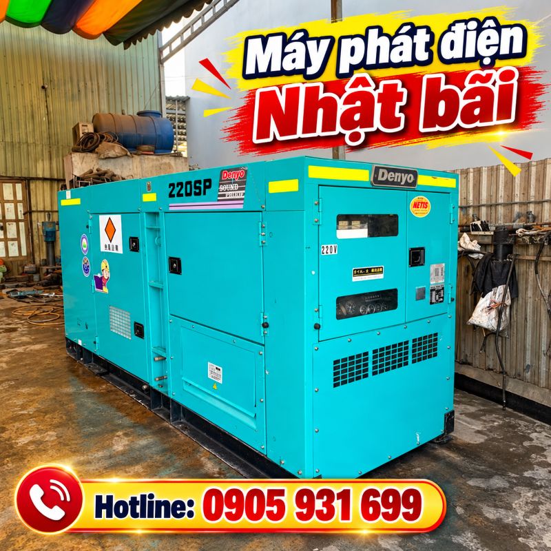 Máy phát điện Nhật bãi tại TPHCM