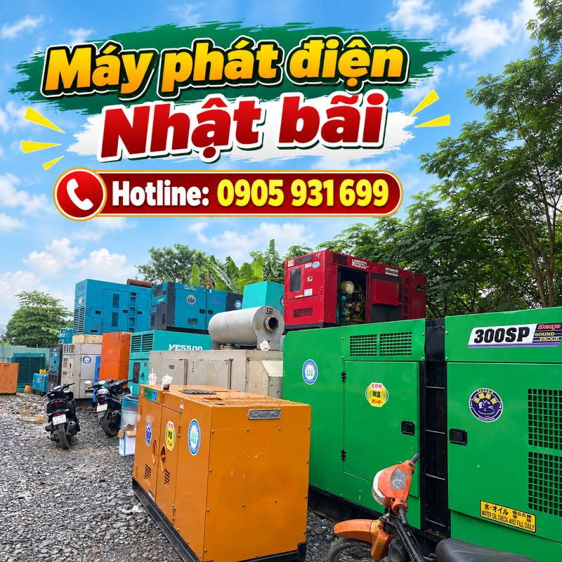 Máy phát điện Nhật bãi tại TPHCM
