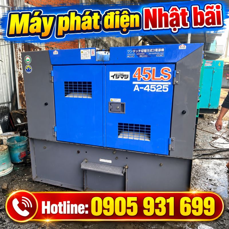 Máy phát điện Nhật bãi tại TPHCM
