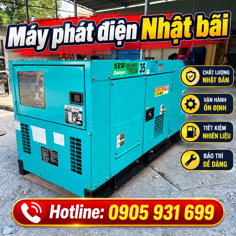 Máy phát điện Nhật bãi tại TPHCM