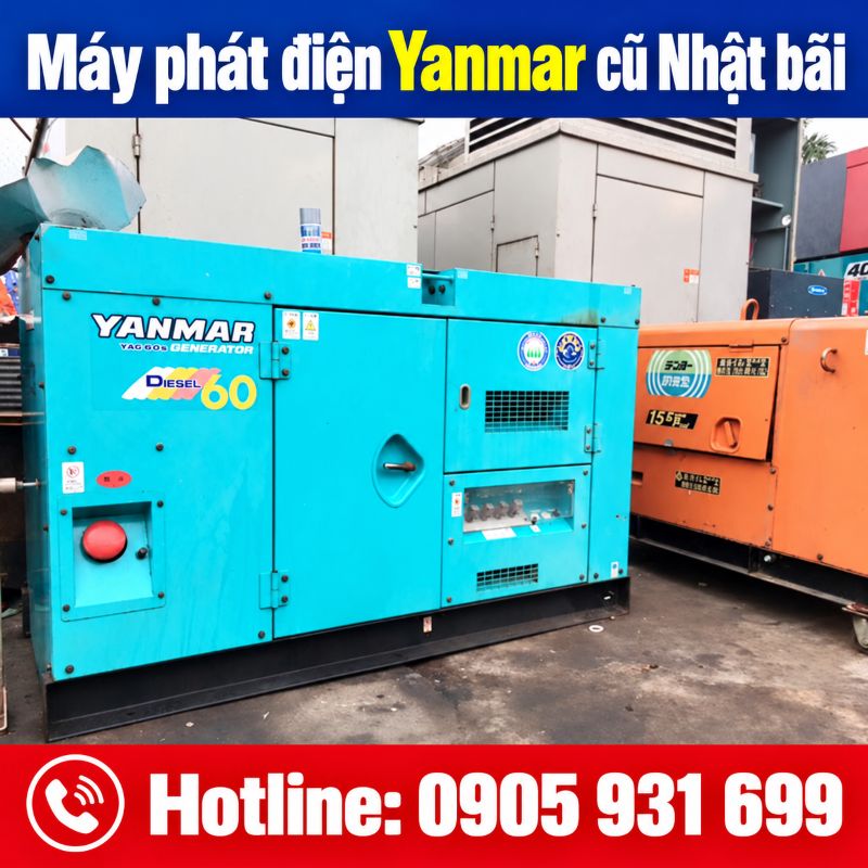 Máy phát điện Yanmar Nhật bãi cũ - Giá tốt tại TPHCM